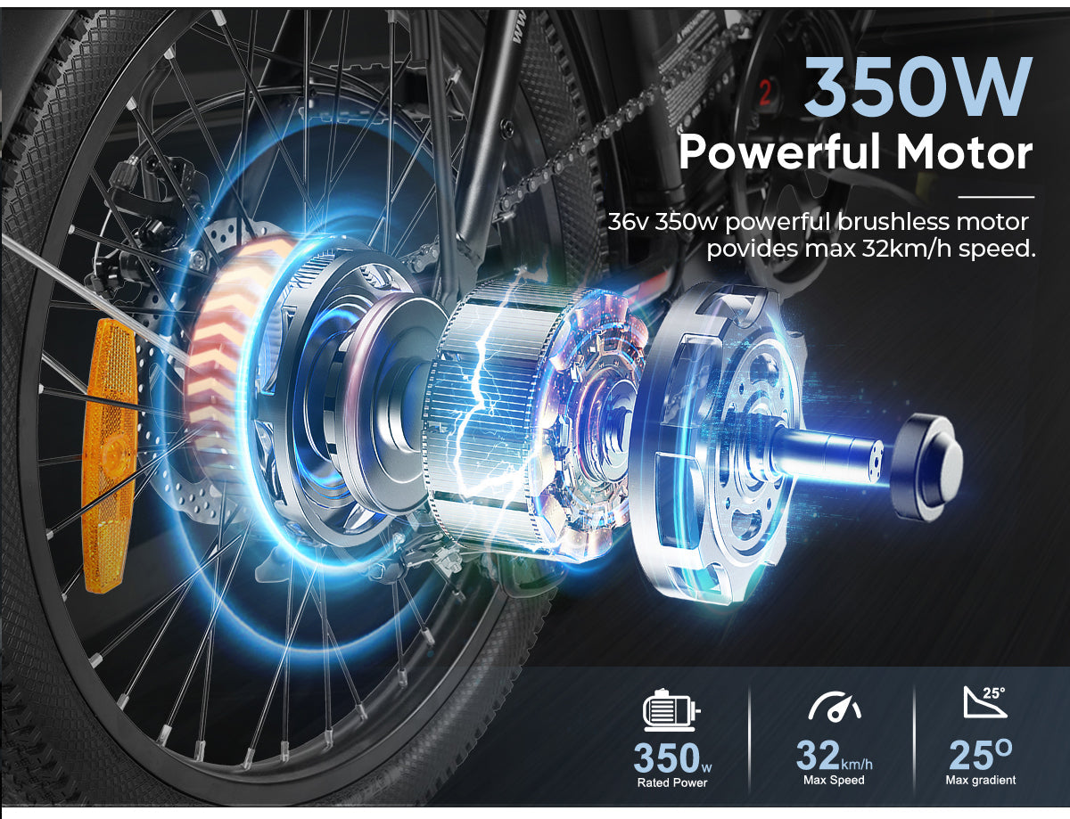 SAMEBIKE CY20 350W Moteur Vélo électrique Portable/Pliable 20