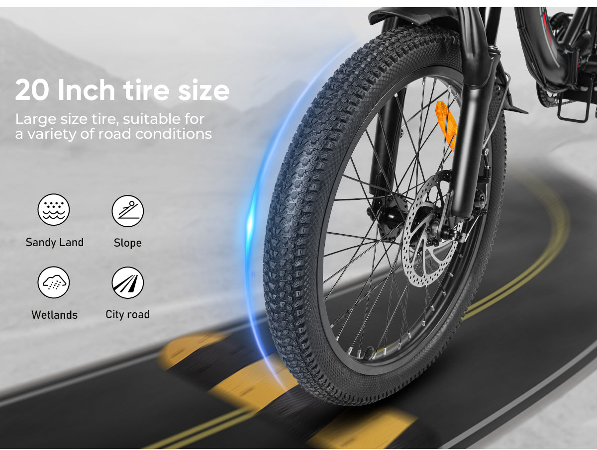 SAMEBIKE CY20 350W Moteur Vélo électrique Portable/Pliable 20