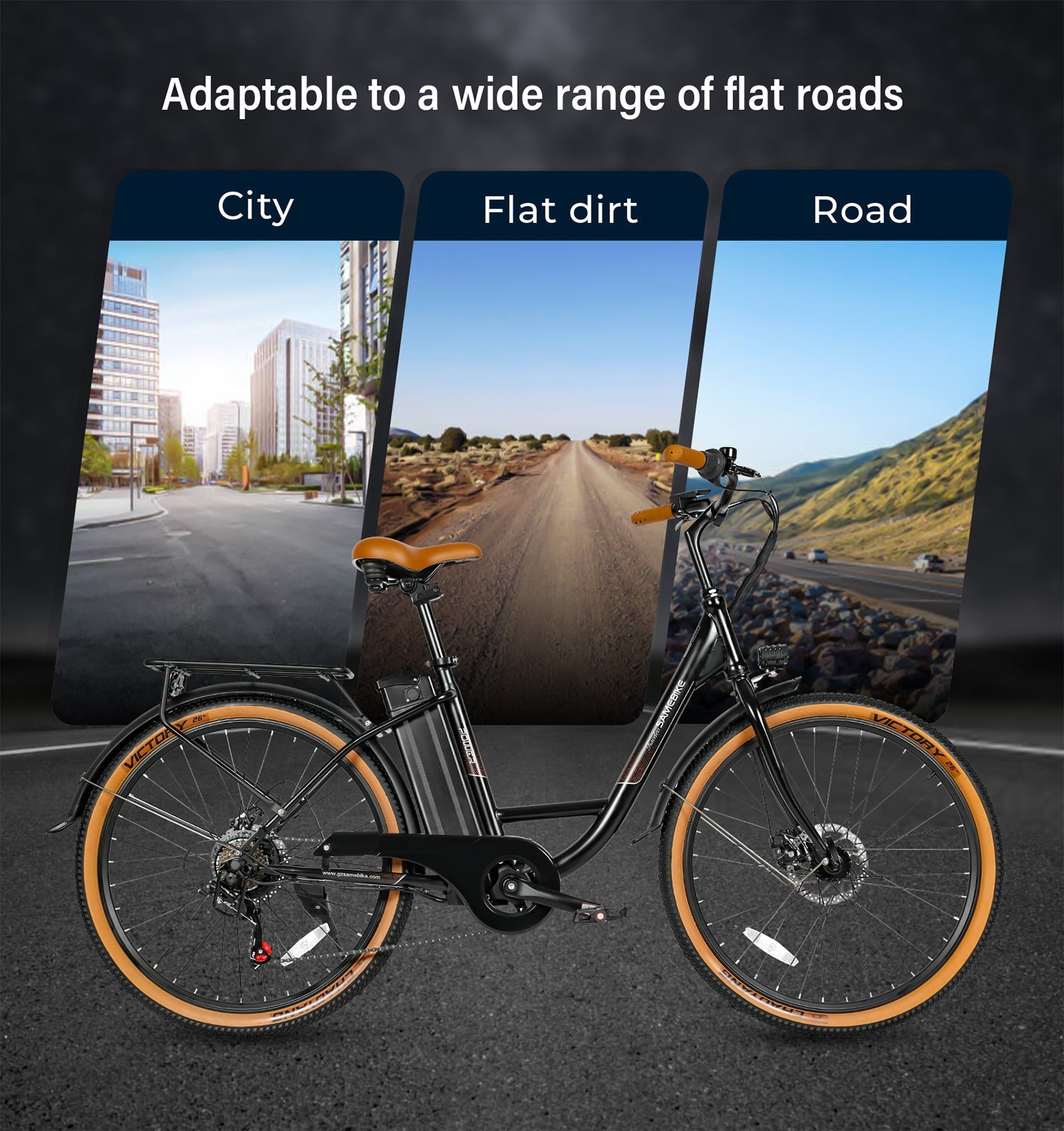 SAMEBIKE TDE10Z 350W  Moteur Vélo électrique urbain