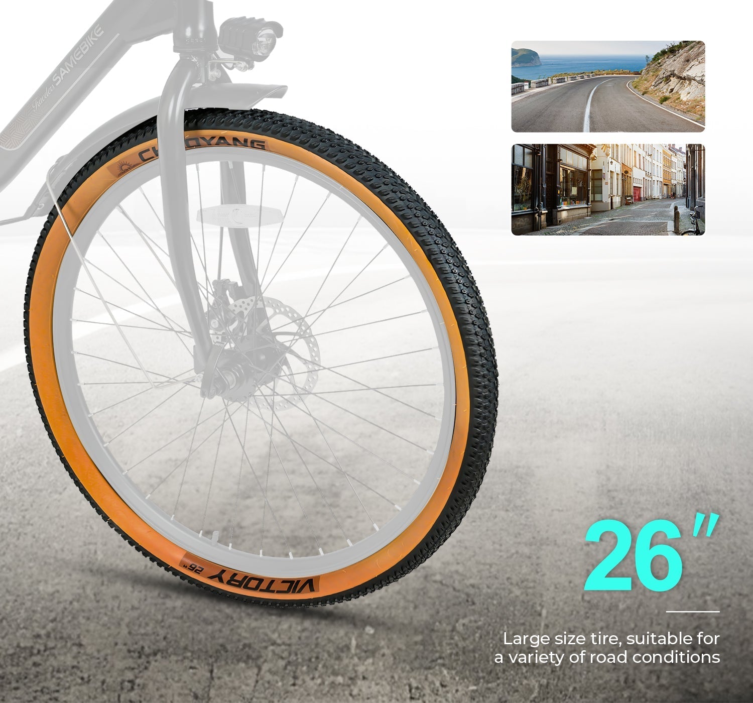 SAMEBIKE TDE10Z 350W  Moteur Vélo électrique urbain