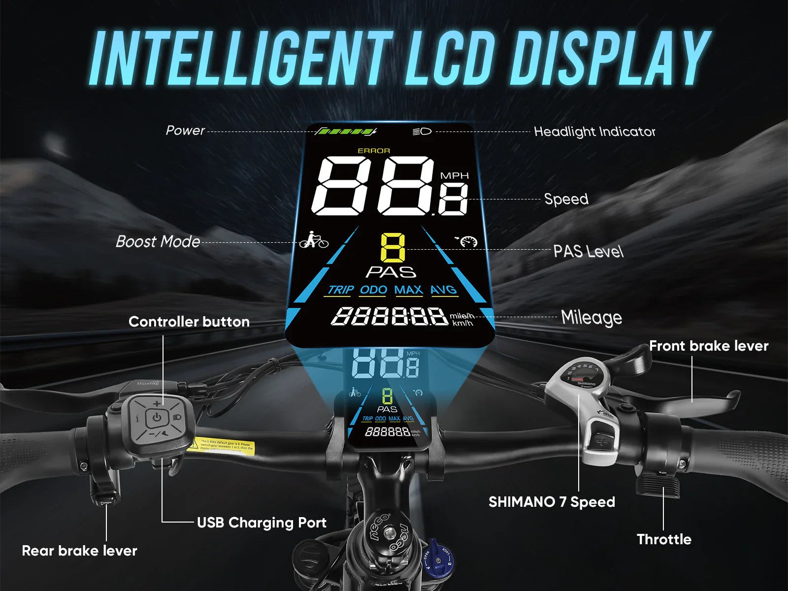 SAMEBIKE RS-A01 MEN | Vélo électrique tout-terrain 36V 15Ah