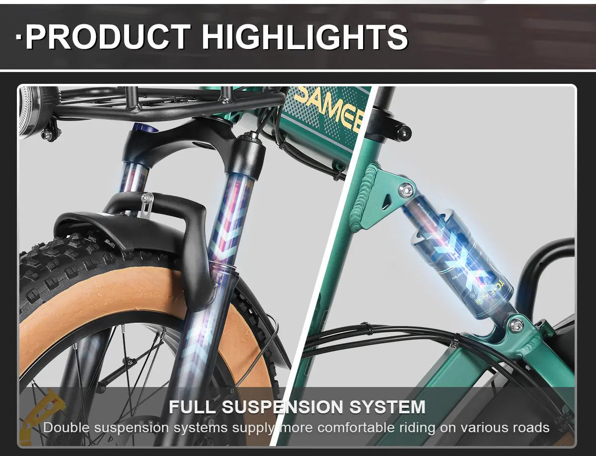 SAMEBIKE XWLX09-II VTT électrique 1000W à Pneus Larges