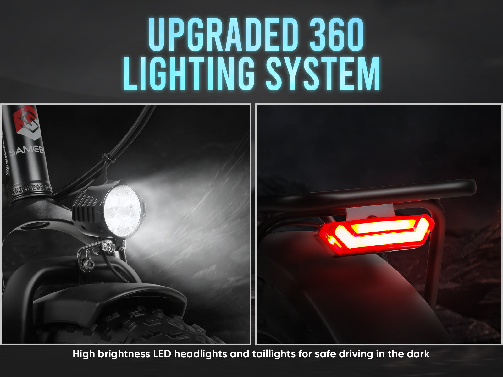 SAMEBIKE LOTDM200-II 750W Moteur Pneus larges Vélo électrique pliant 20