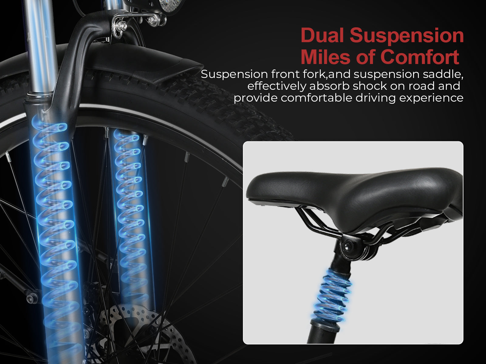 SAMEBIKE RS-A01 Pro | Vélo électrique urbain 36V 15Ah confortable