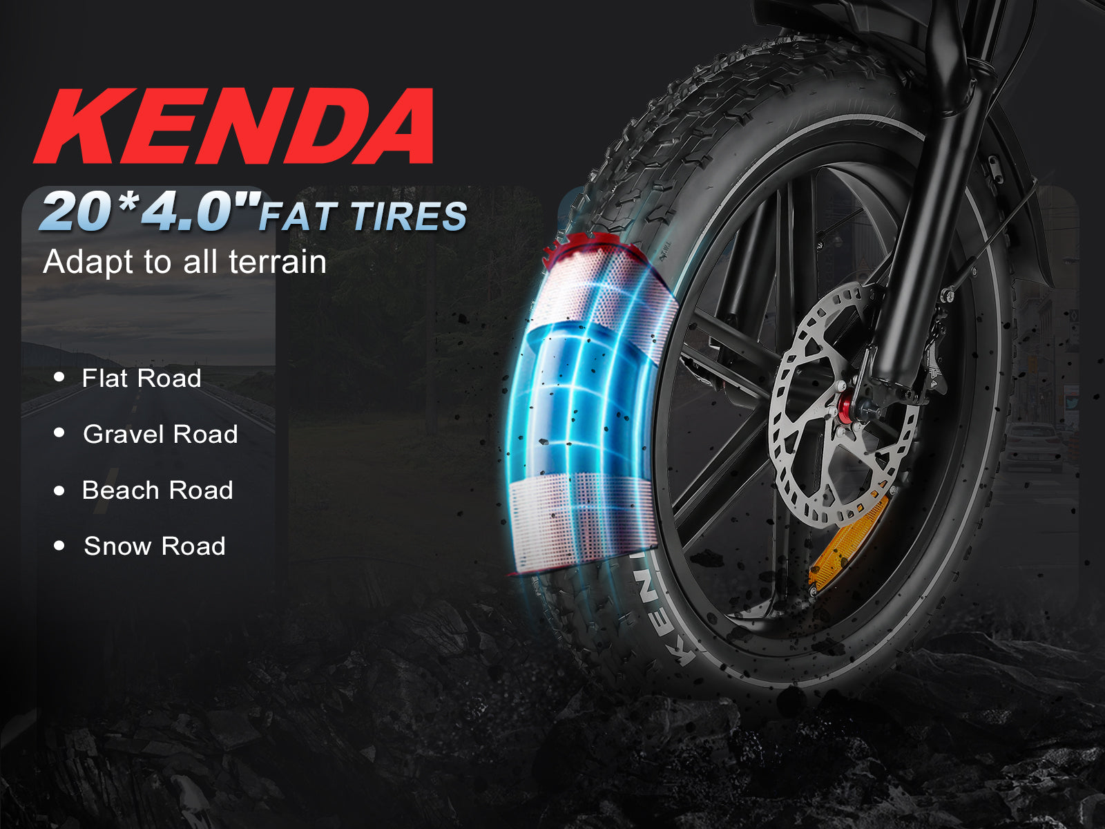 SAMEBIKE RS-A02 1200W Moteur VTT électrique Pliant Tout-terrain