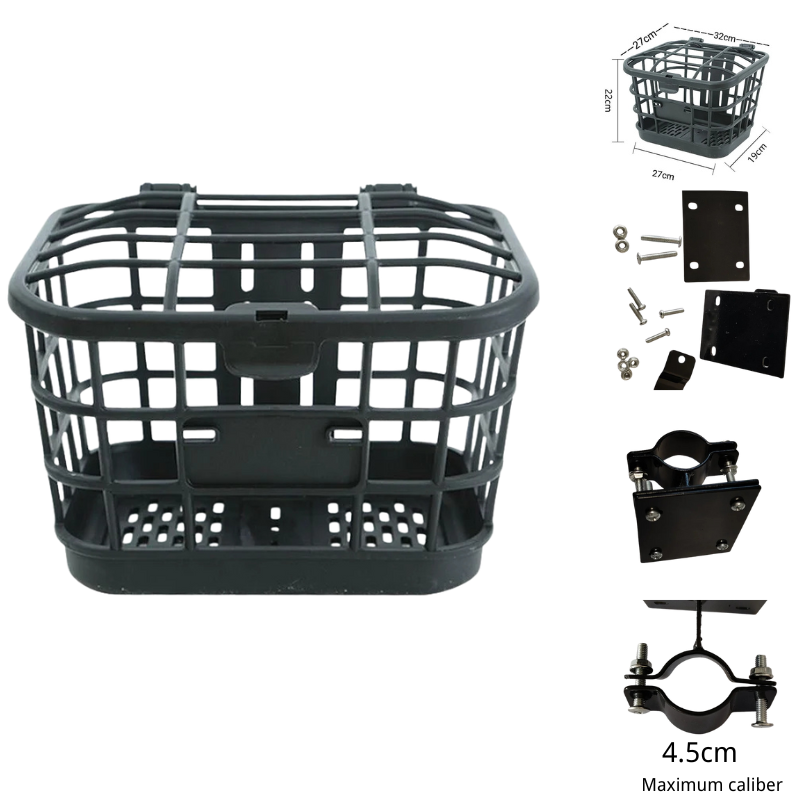 Panier avant en plastique pour vélo électrique
