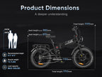 SAMEBIKE RS-A02 1200W Moteur VTT électrique Pliant Tout-terrain