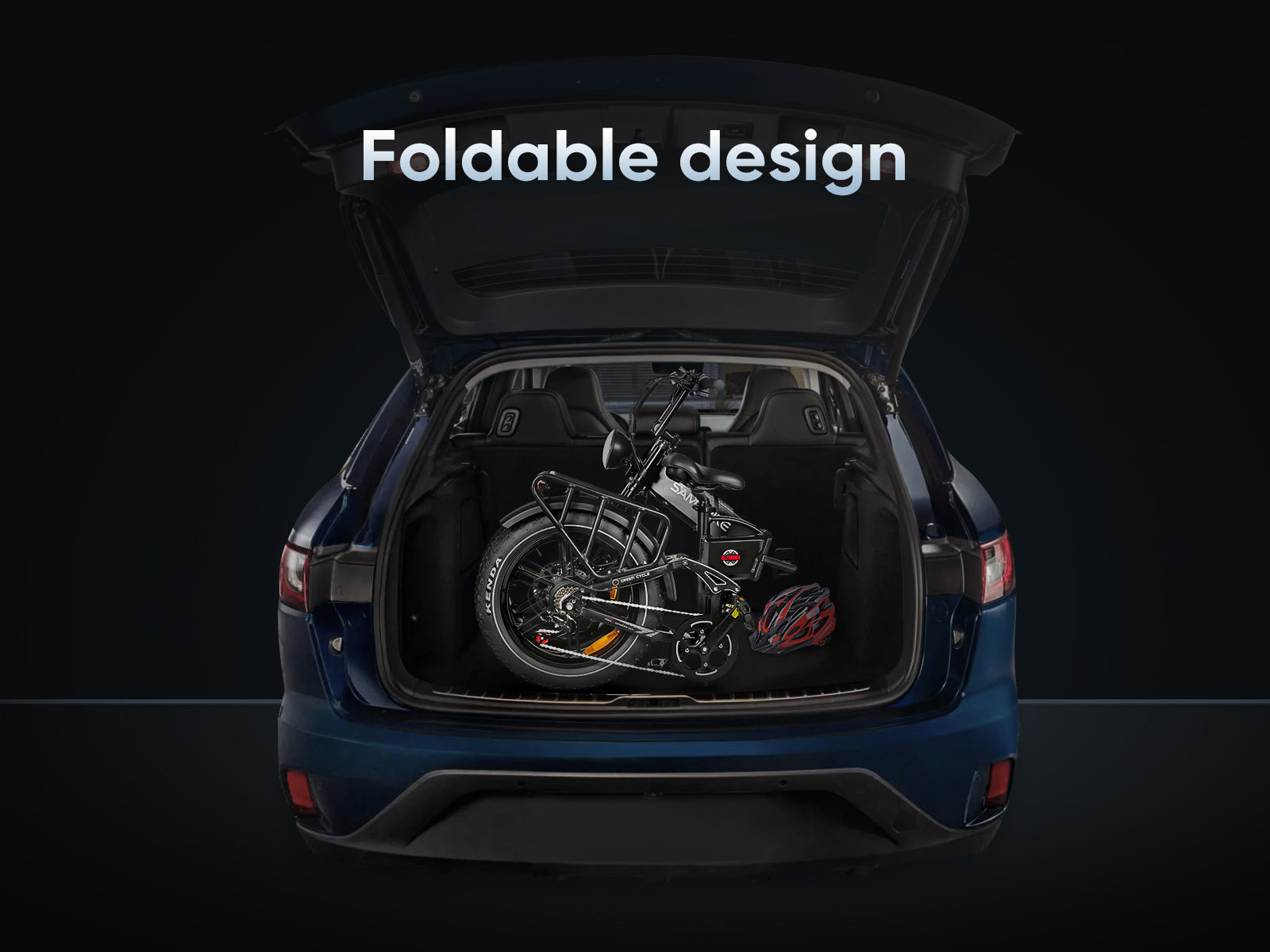 SAMEBIKE RS-A02 1200W Moteur VTT électrique Pliant Tout-terrain