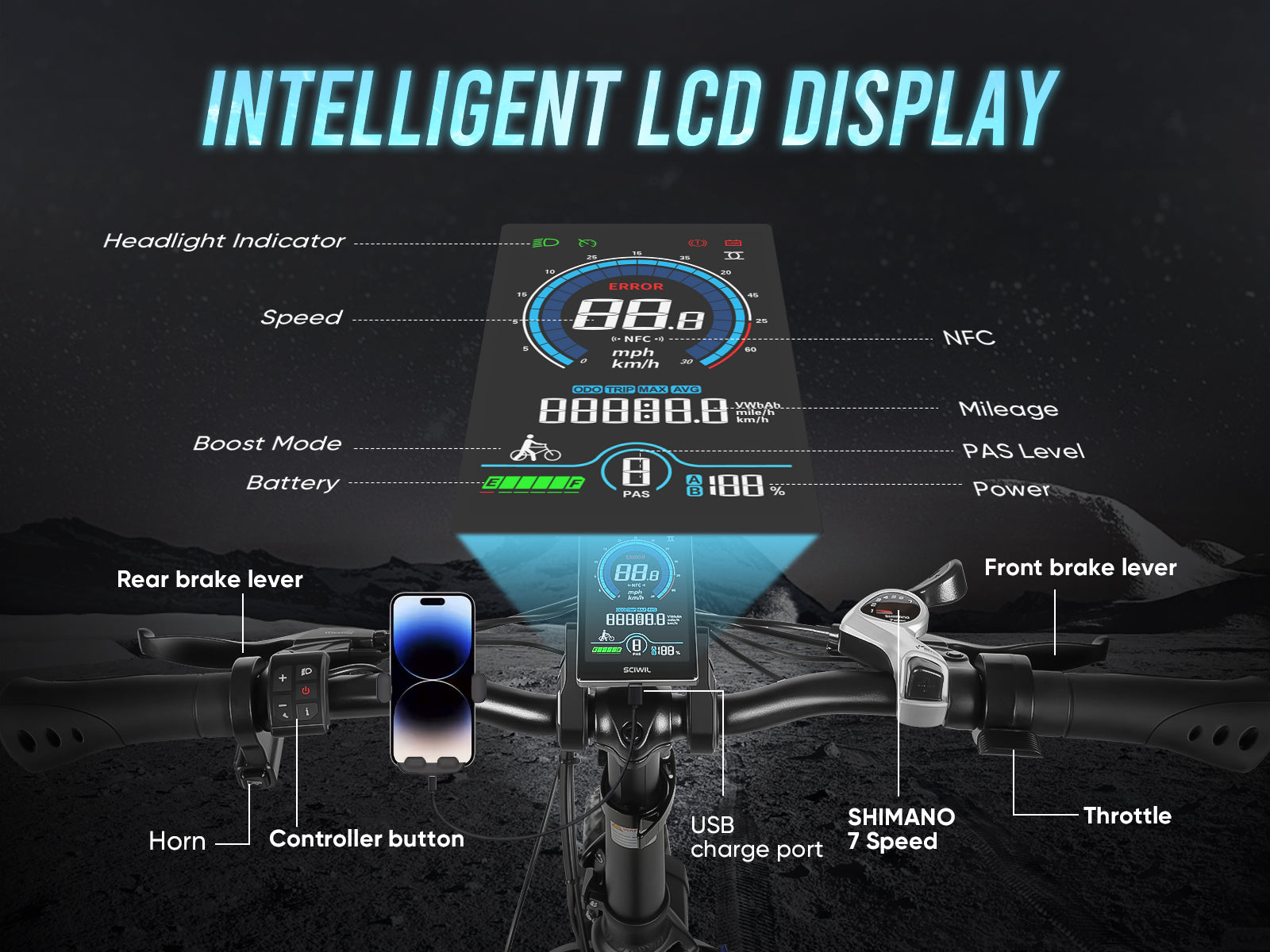 SAMEBIKE LOTDM200-II 750W Moteur Pneus larges Vélo électrique pliant 20