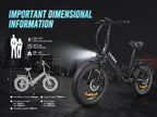 SAMEBIKE LOTDM200-II 750W Moteur Pneus larges Vélo électrique pliant 20"