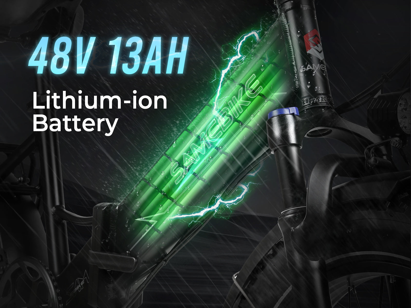 SAMEBIKE LOTDM200-II 750W Moteur Pneus larges Vélo électrique pliant 20
