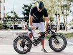 SAMEBIKE LOTDM200-II 750W Moteur Pneus larges Vélo électrique pliant 20"