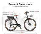 SAMEBIKE RS-A07 500W | Vélo électrique urbain 36V 13Ah