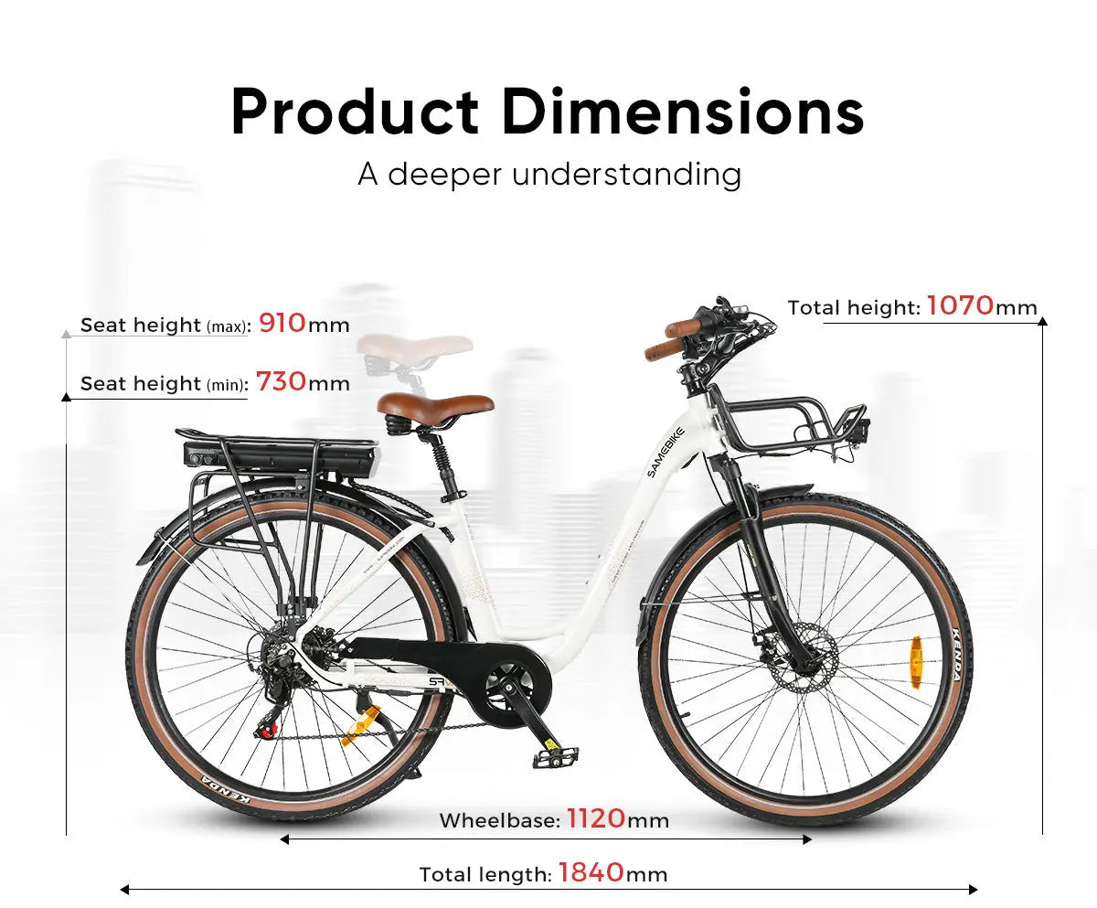 SAMEBIKE RS-A07 500W | Vélo électrique urbain 36V 13Ah