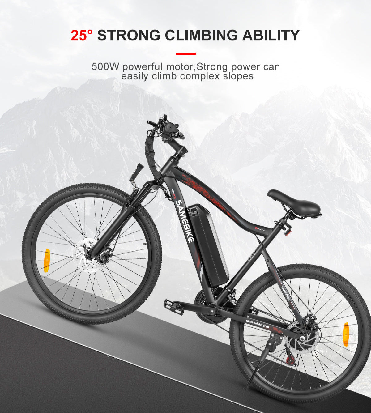 SAMEBIKE SY26-II 500W | Vélo électrique tout-terrain 36V 13Ah