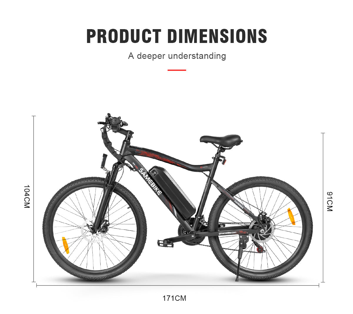 SAMEBIKE SY26-II 500W | Vélo électrique tout-terrain 36V 13Ah