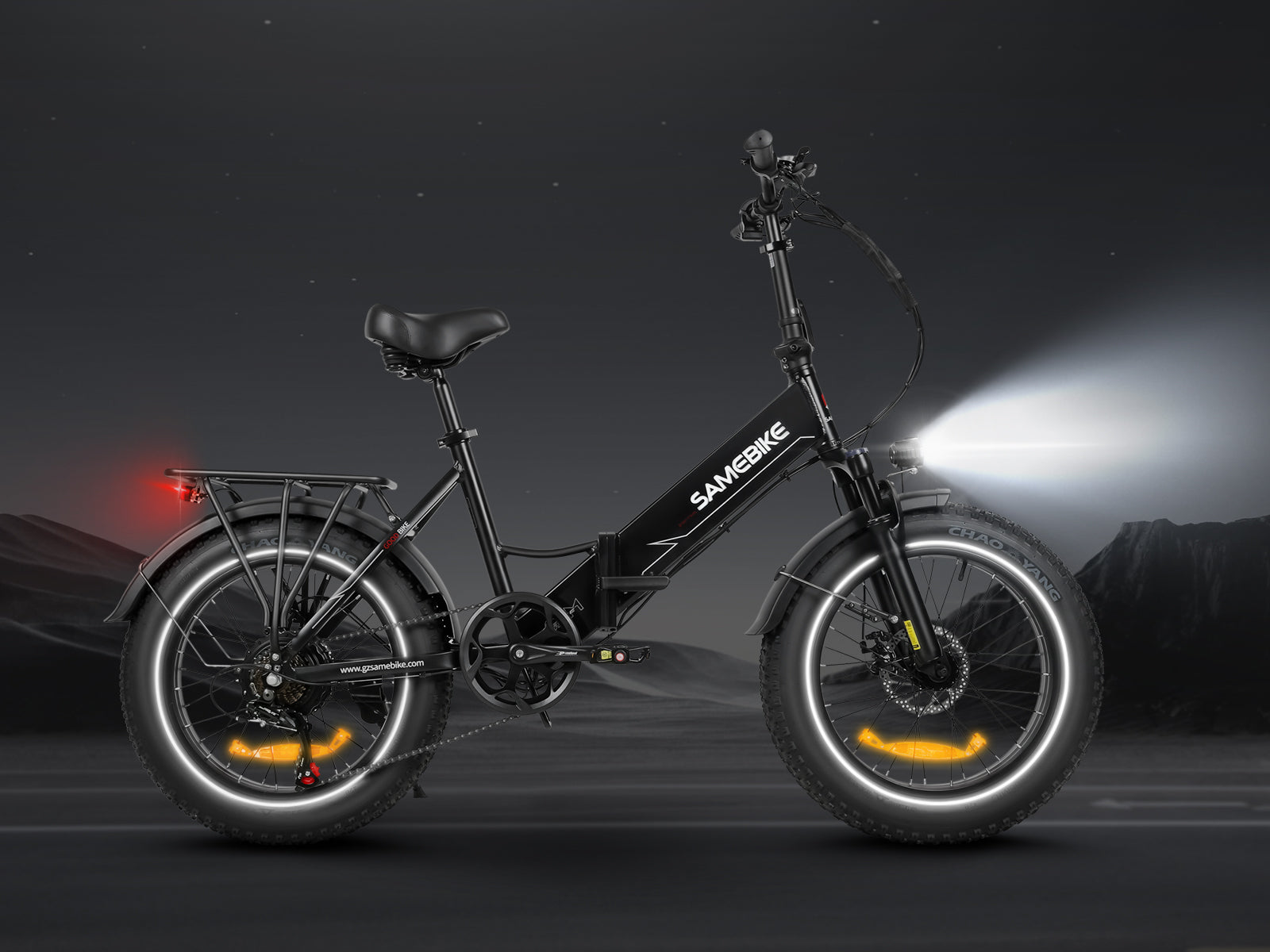 SAMEBIKE LOTDM200-II 750W Moteur Pneus larges Vélo électrique pliant 20"
