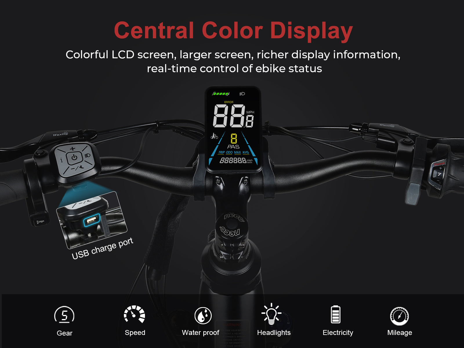 SAMEBIKE RS-A01 Pro | Vélo électrique urbain 36V 15Ah confortable