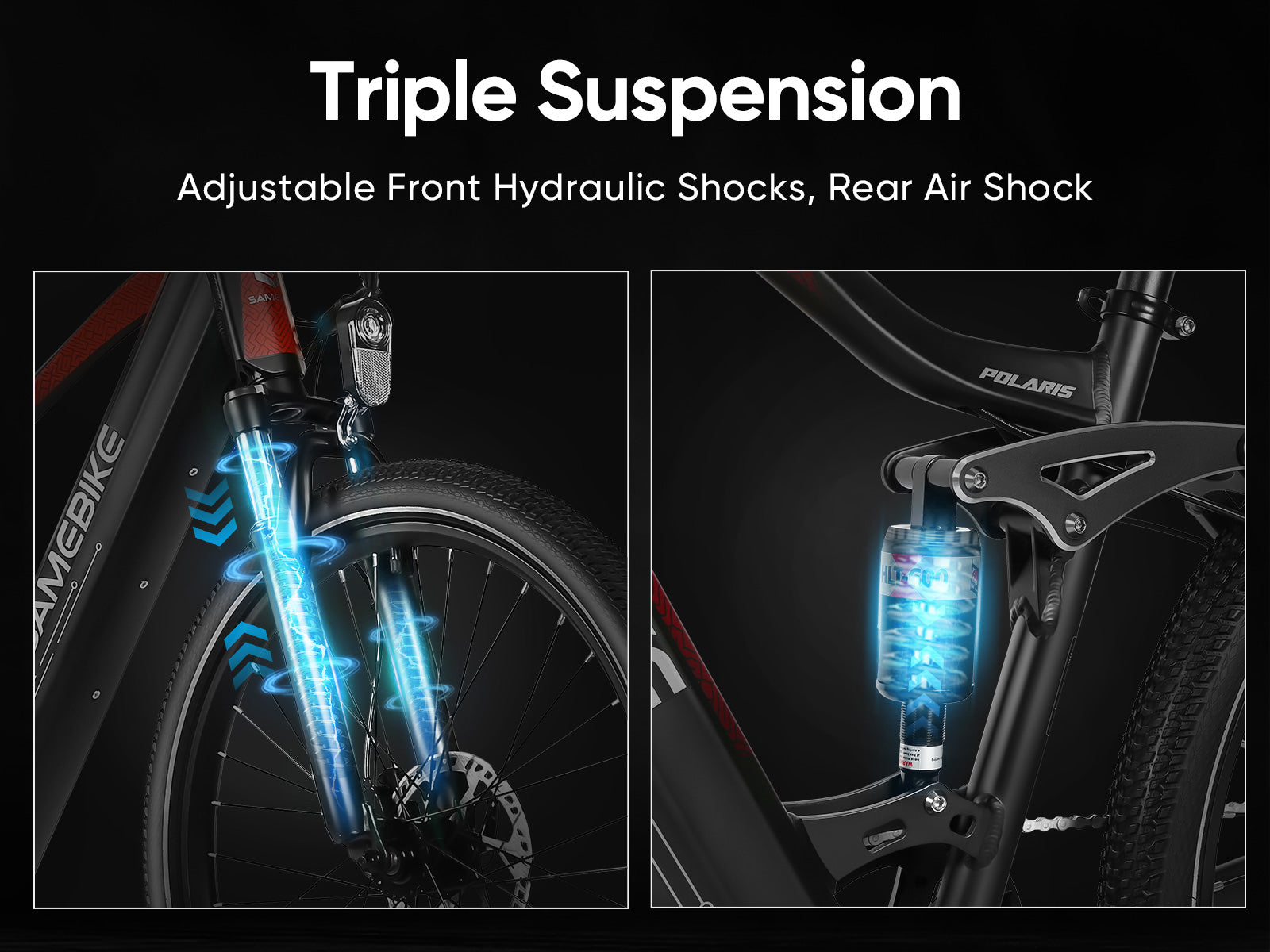SAMEBIKE XD26-II 750W | Vélo électrique hybride 48V 15Ah